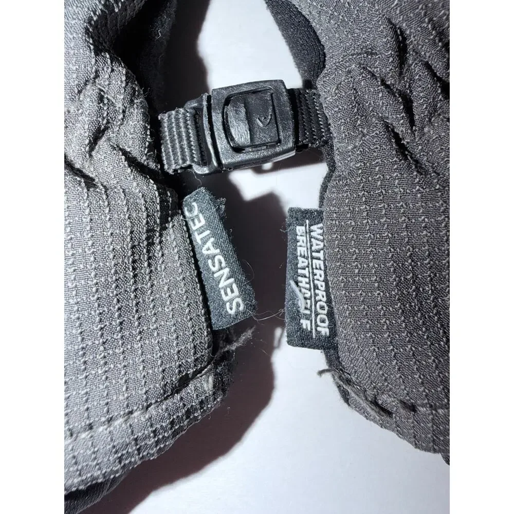 Head running cycling insulated waterproof hybrid gloves size small gray black